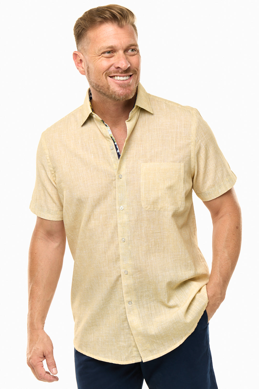 CAYMAN SILCOTT SHIRT WHEAT-David Smith Australia