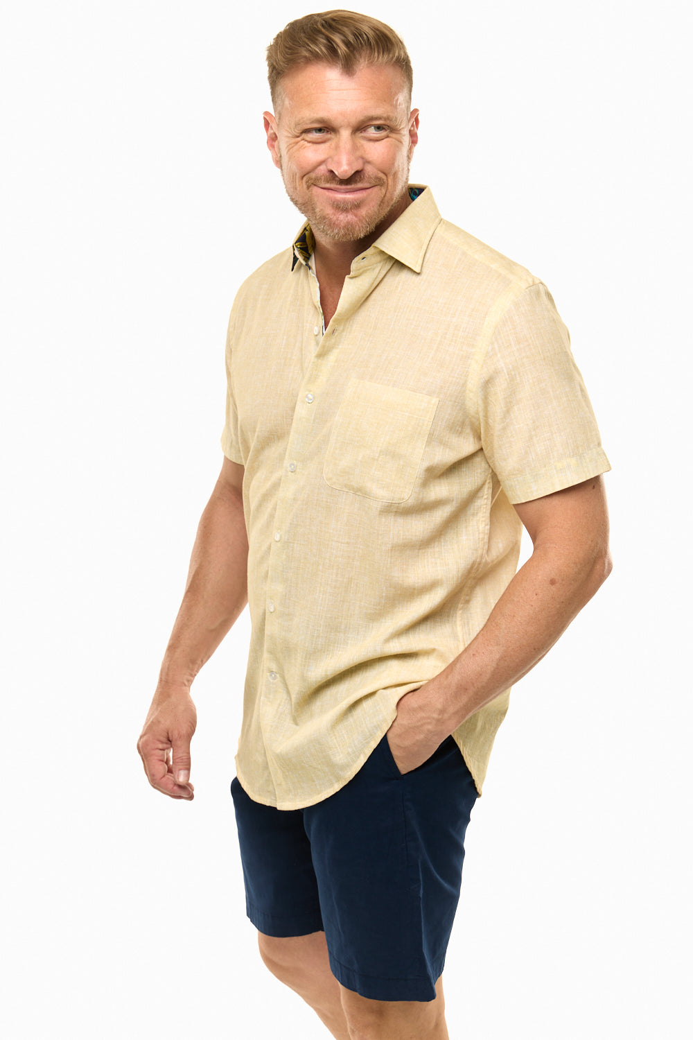 CAYMAN SILCOTT SHIRT WHEAT-David Smith Australia