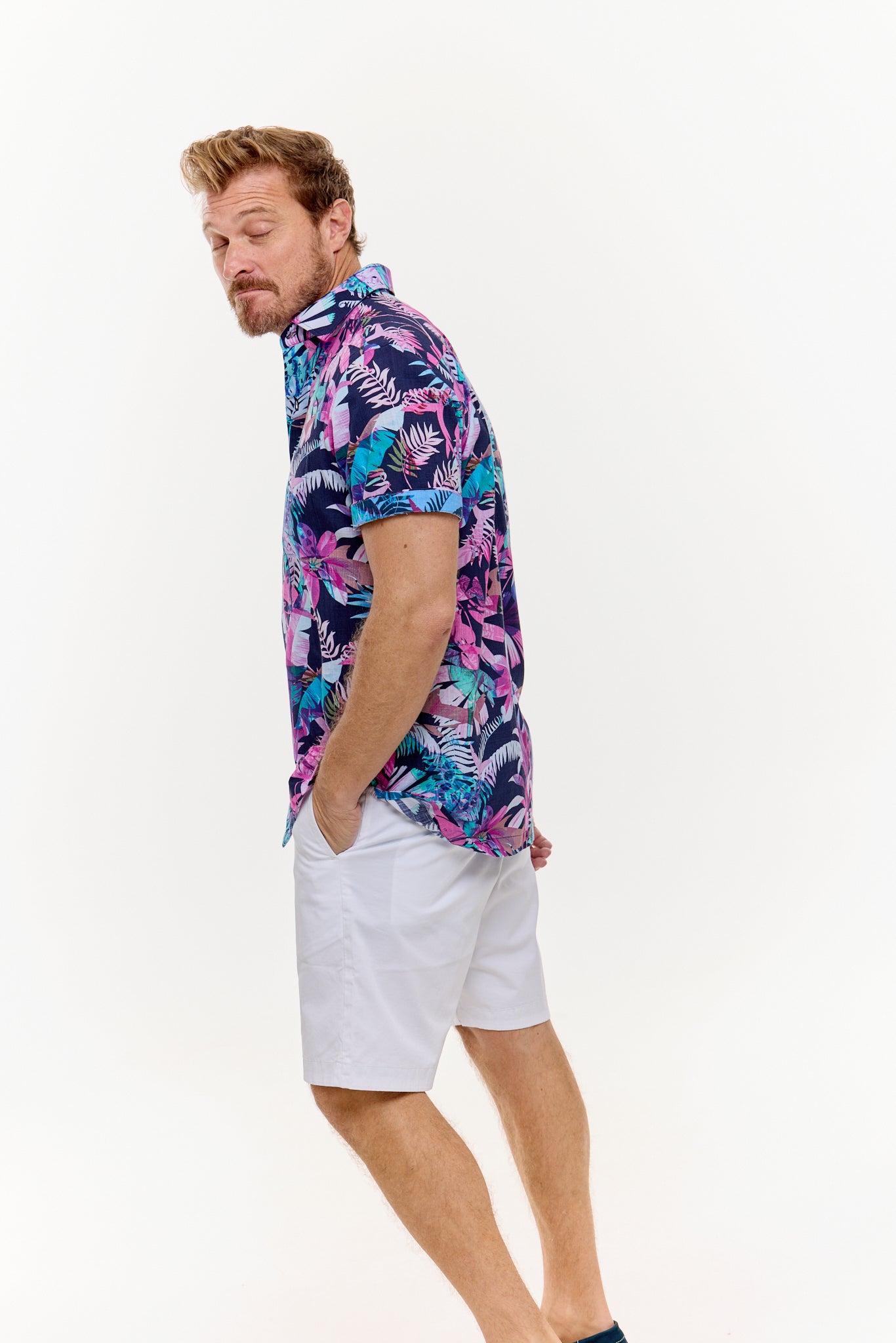 PANDANUS SILCOTT SHIRT MIDNIGHT-David Smith Australia