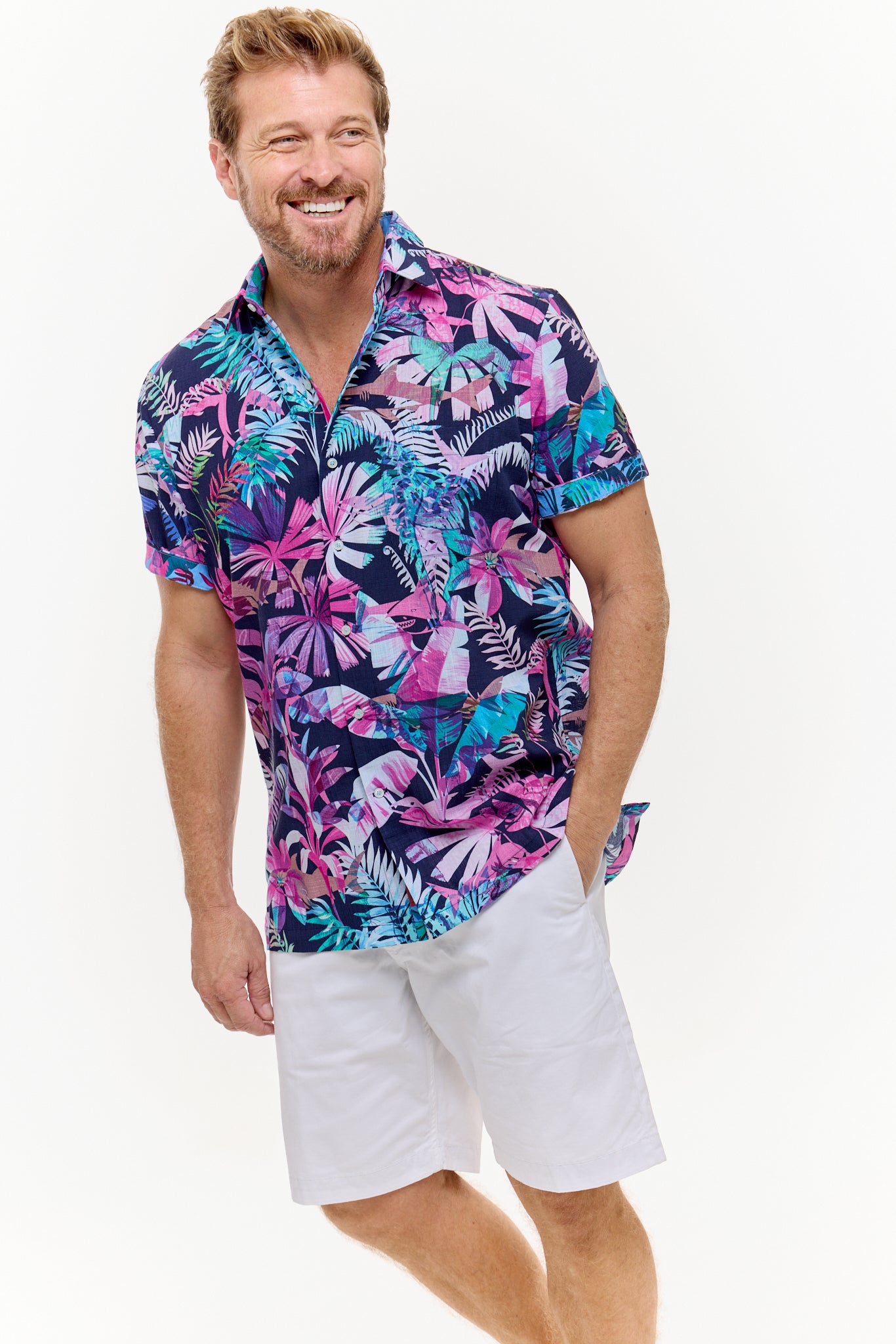 PANDANUS SILCOTT SHIRT MIDNIGHT-David Smith Australia