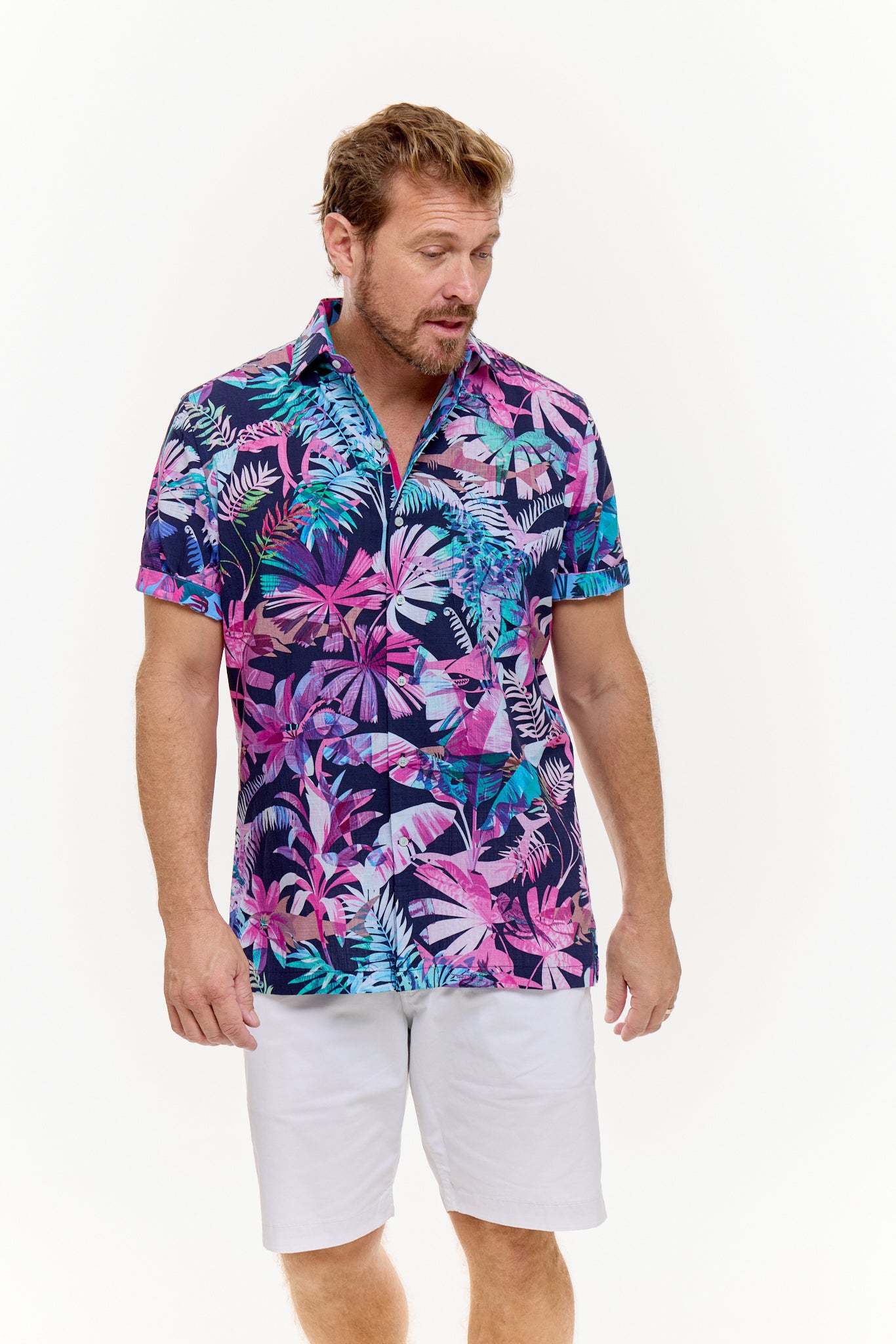 PANDANUS SILCOTT SHIRT MIDNIGHT-David Smith Australia