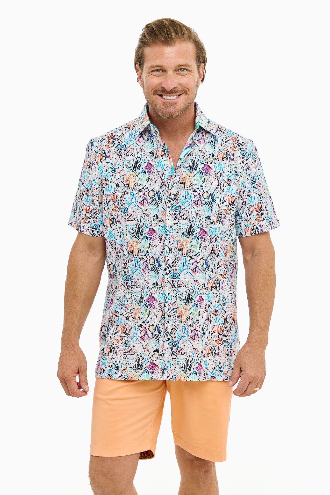 ISLAND MOSAIC SILCOTT SHIRT-David Smith Australia