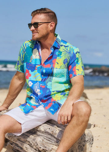 HAVANA LINEN SHIRT OCEAN-David Smith Australia