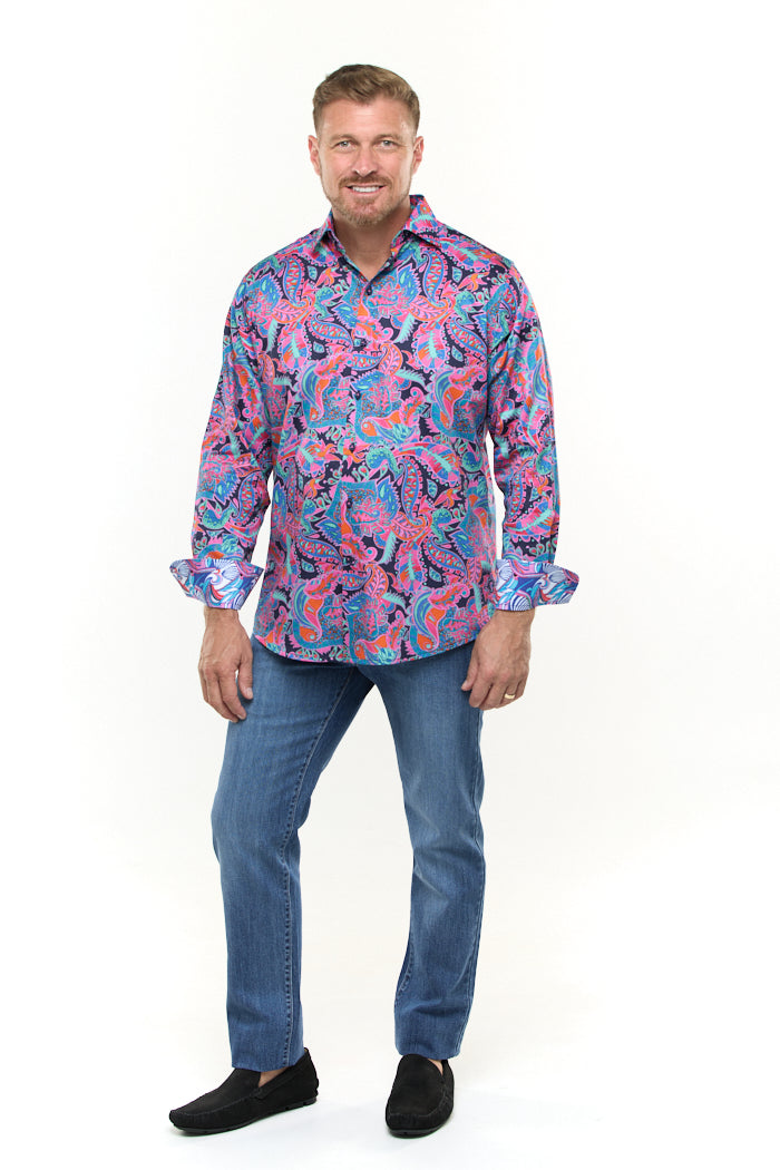 COCKTAIL PAISLEY SHIRT-David Smith Australia