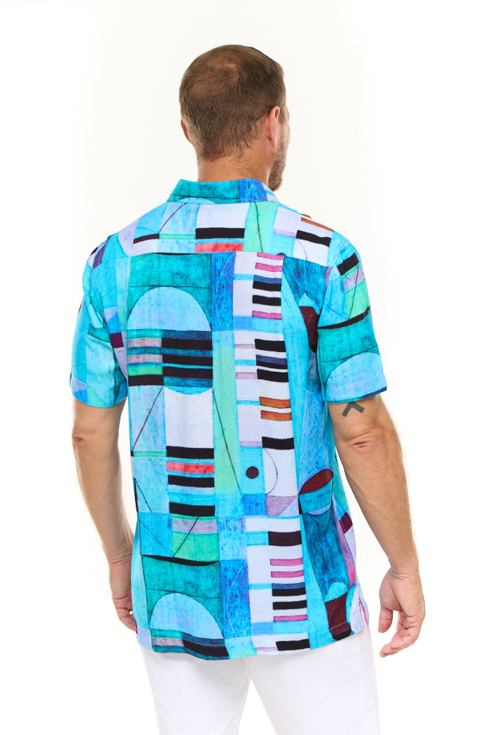 PORTOFINO SHIRT AQUA-David Smith Australia