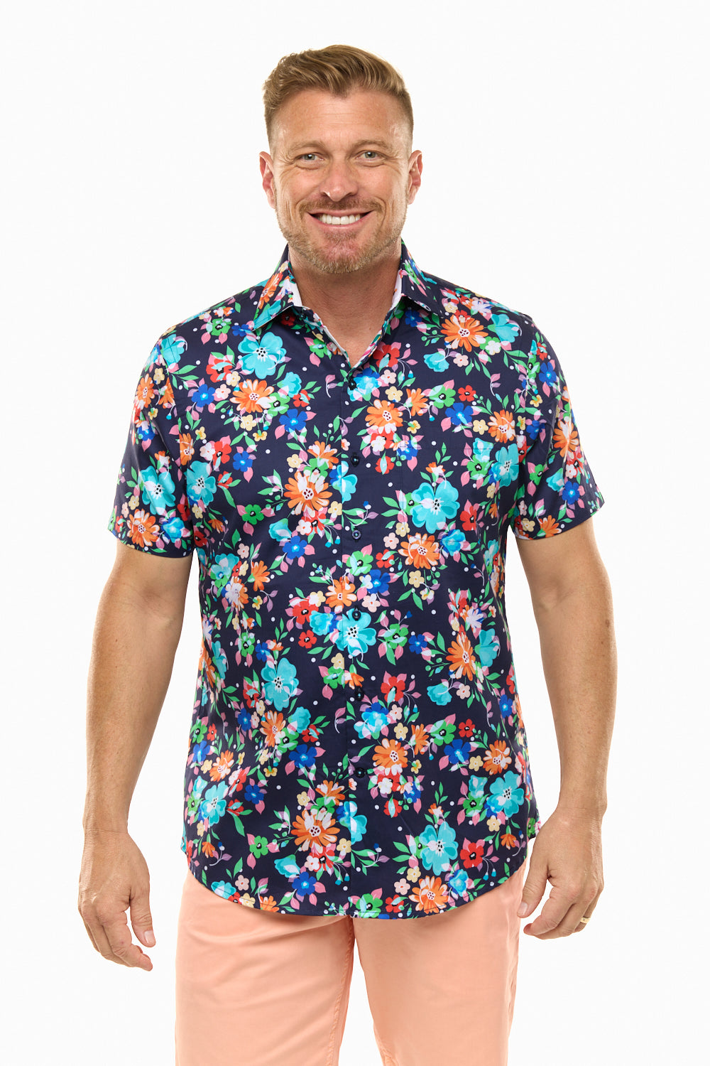 BOUQUET SHIRT NAVY-David Smith Australia