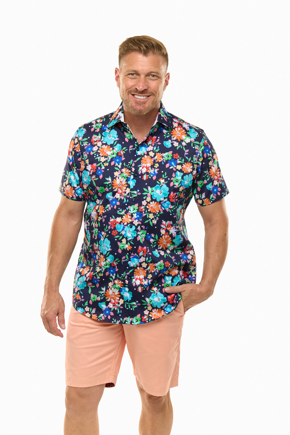 BOUQUET SHIRT NAVY-David Smith Australia