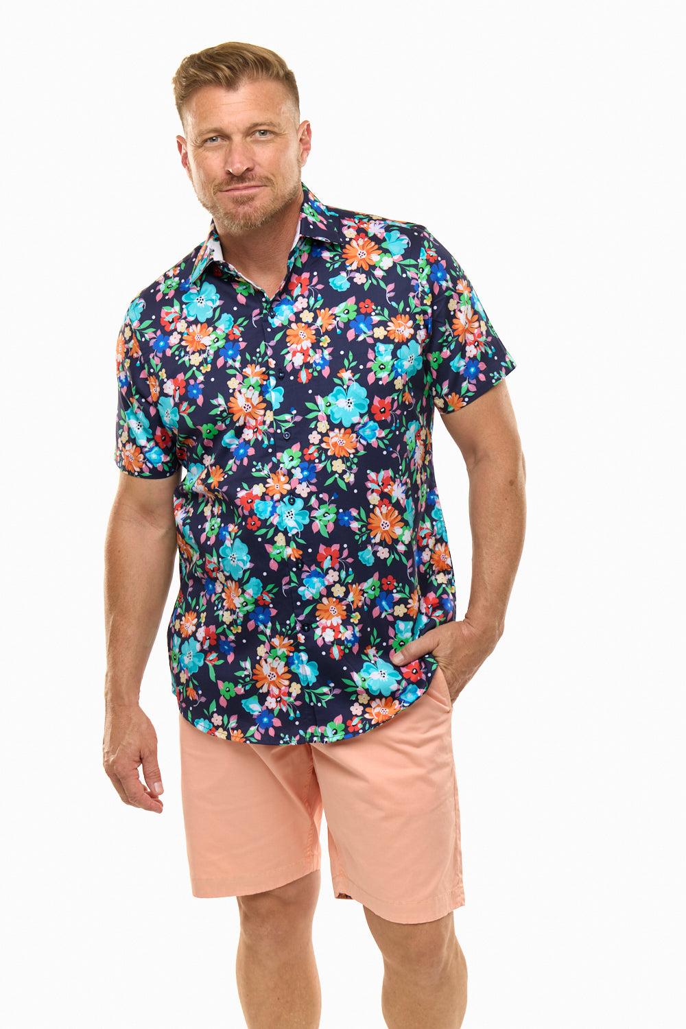 BOUQUET SHIRT NAVY-David Smith Australia