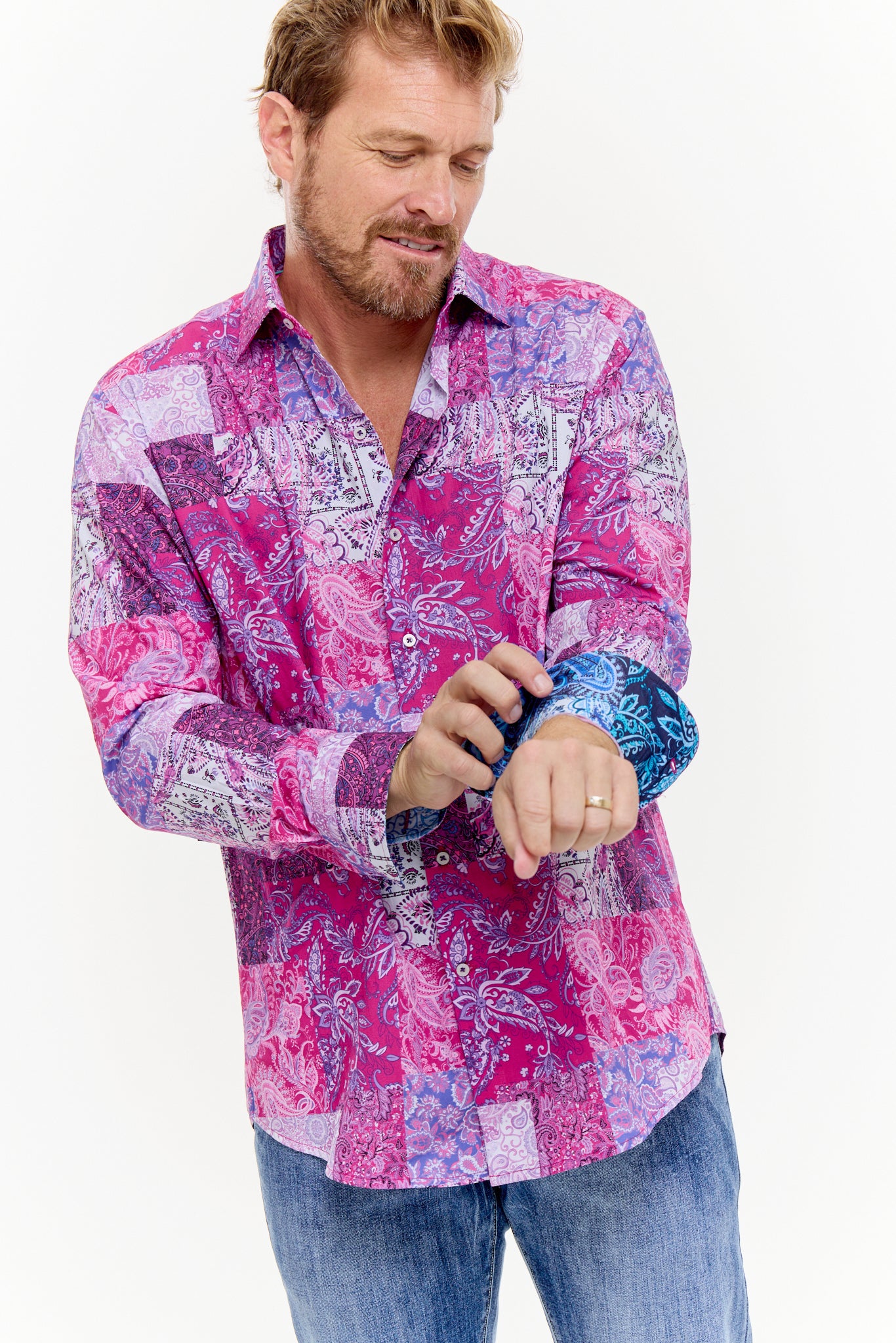 TAPESTRY SHIRT ROSE-David Smith Australia