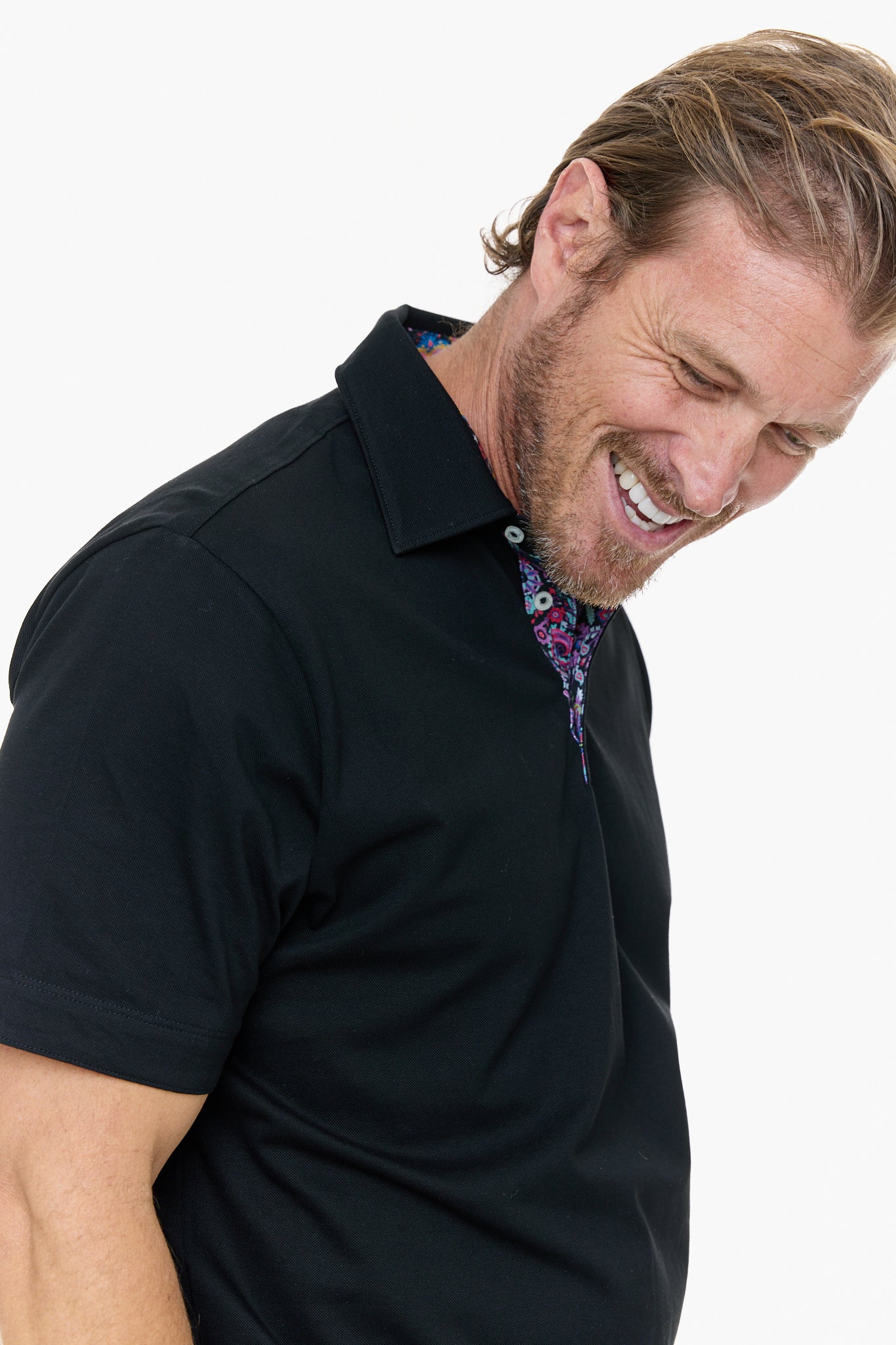 AMALFI POLO BLACK-David Smith Australia