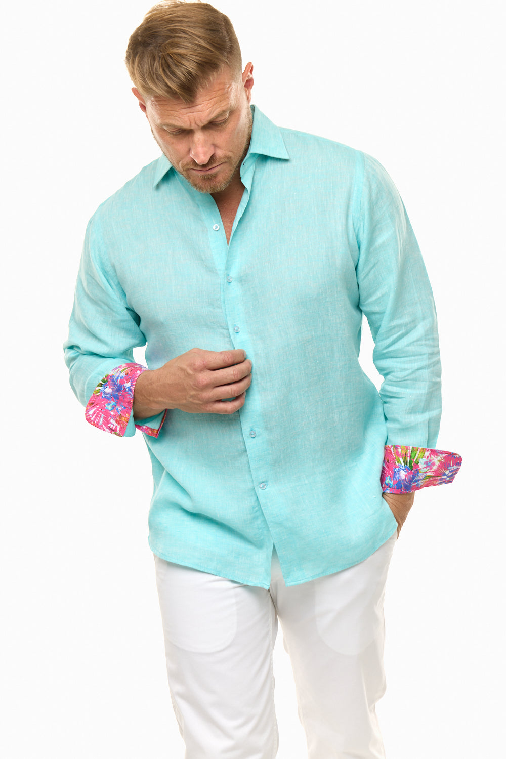 LANIKAI LINEN SHIRT ARTIC-David Smith Australia