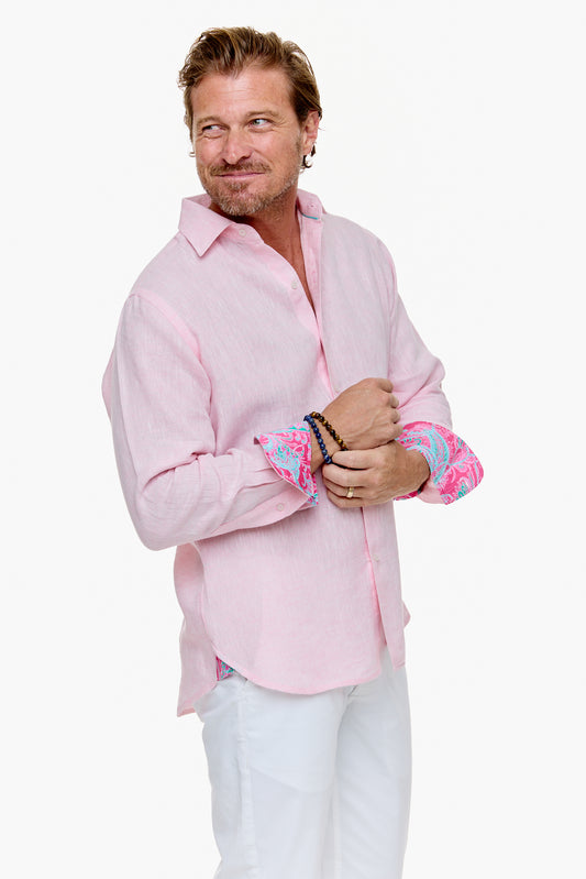 LANIKAI LINEN SHIRT BLOOM-David Smith Australia