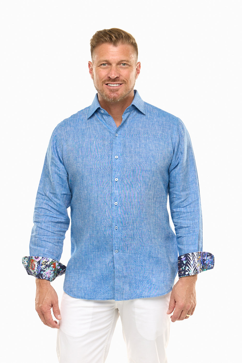 LANIKAI LINEN SHIRT DENIM-David Smith Australia