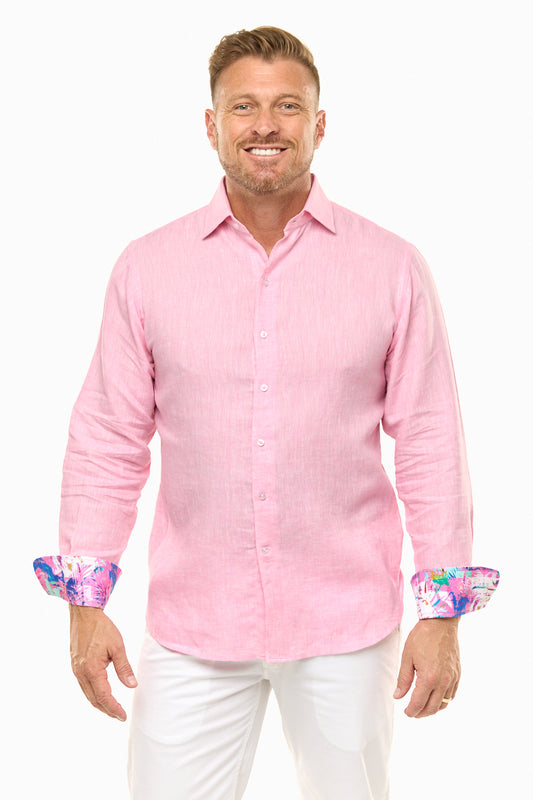 LANIKAI LINEN  SHIRT FLAMINGO