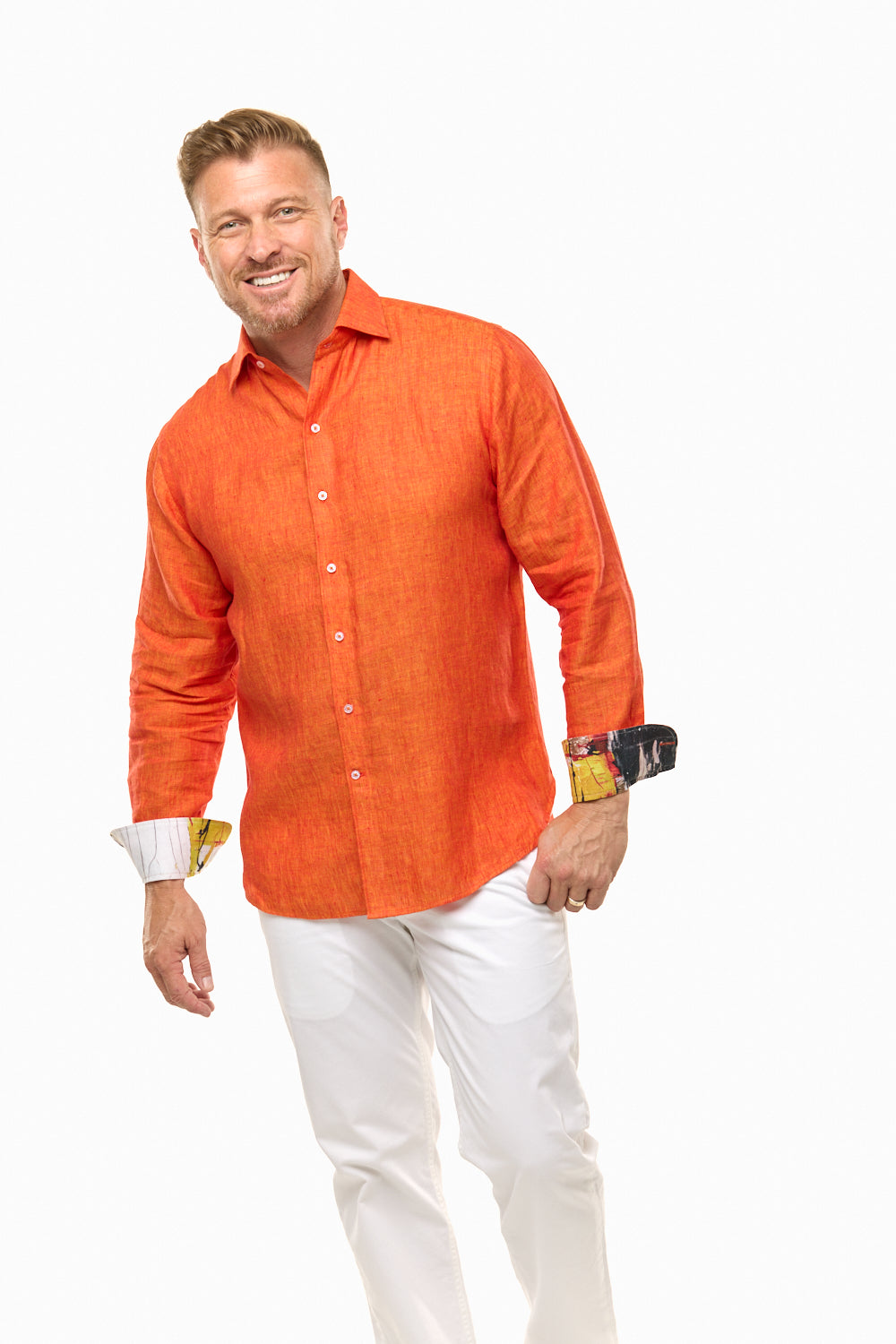 LANIKAI LINEN SHIRT GINGER-David Smith Australia