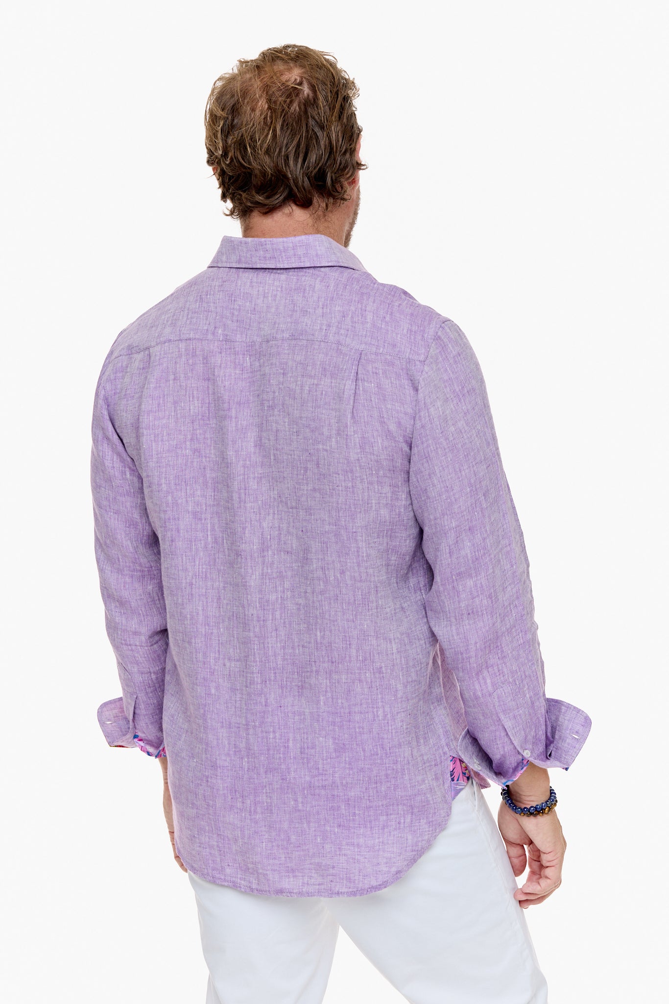 LANIKAI LINEN SHIRT LAVENDER-David Smith Australia