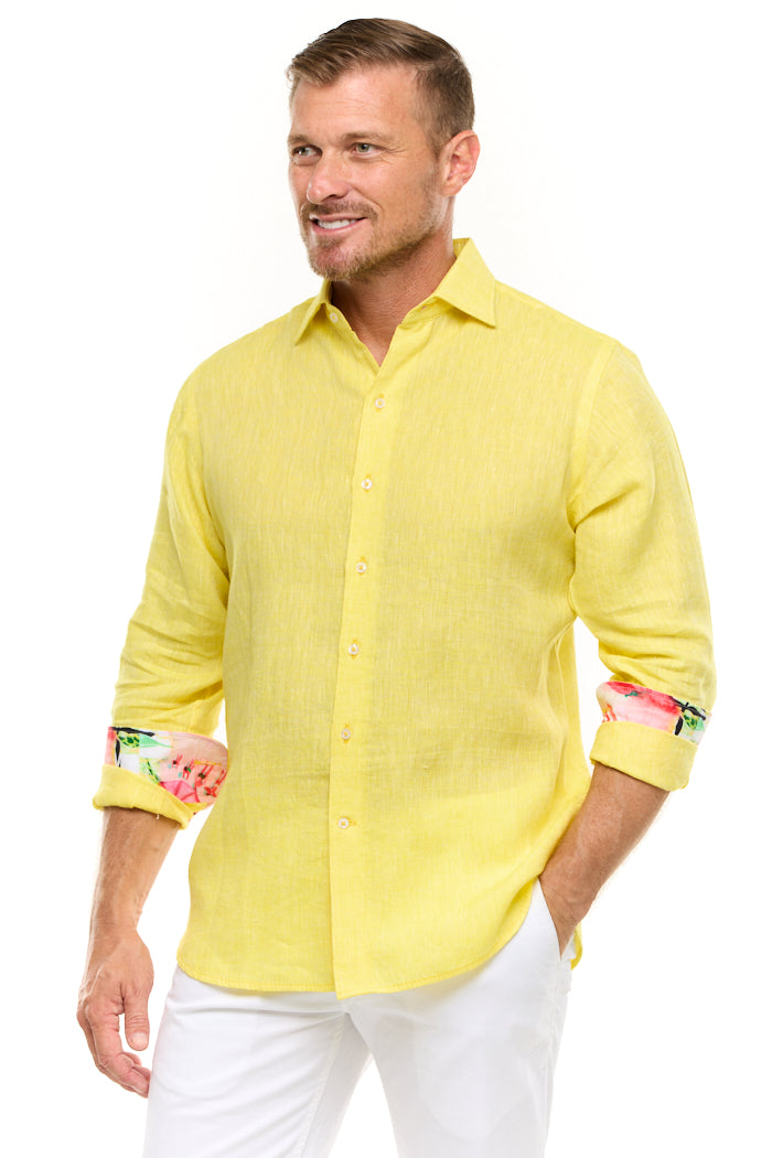 LANIKAI LINEN SHIRT NEON-David Smith Australia