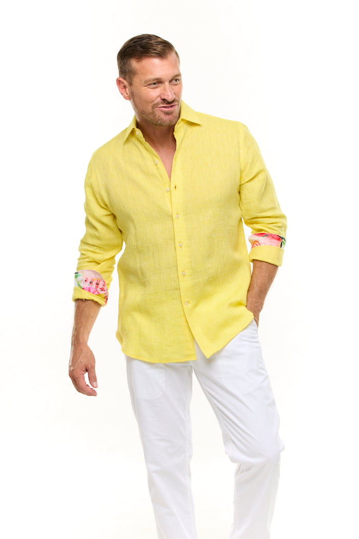 LANIKAI LINEN SHIRT NEON-David Smith Australia