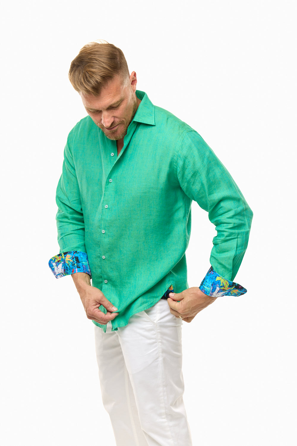 LANIKAI LINEN SHIRT OPAL-David Smith Australia