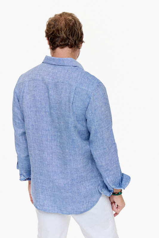 LANIKAI LINEN SHIRT PACIFIC-David Smith Australia
