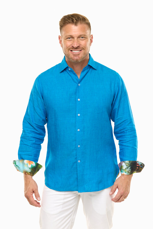 LANIKAI LINEN SHIRT SAPPHIRE