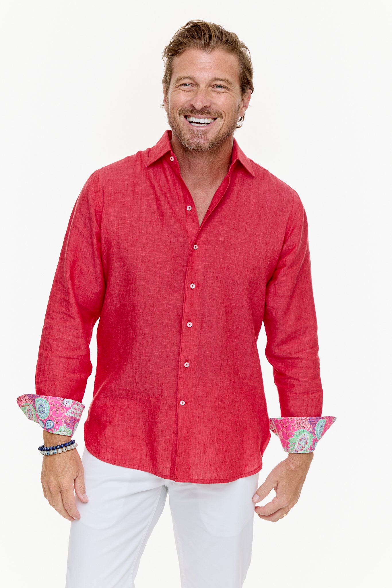 LANIKAI LINEN SHIRT SUNSET-David Smith Australia