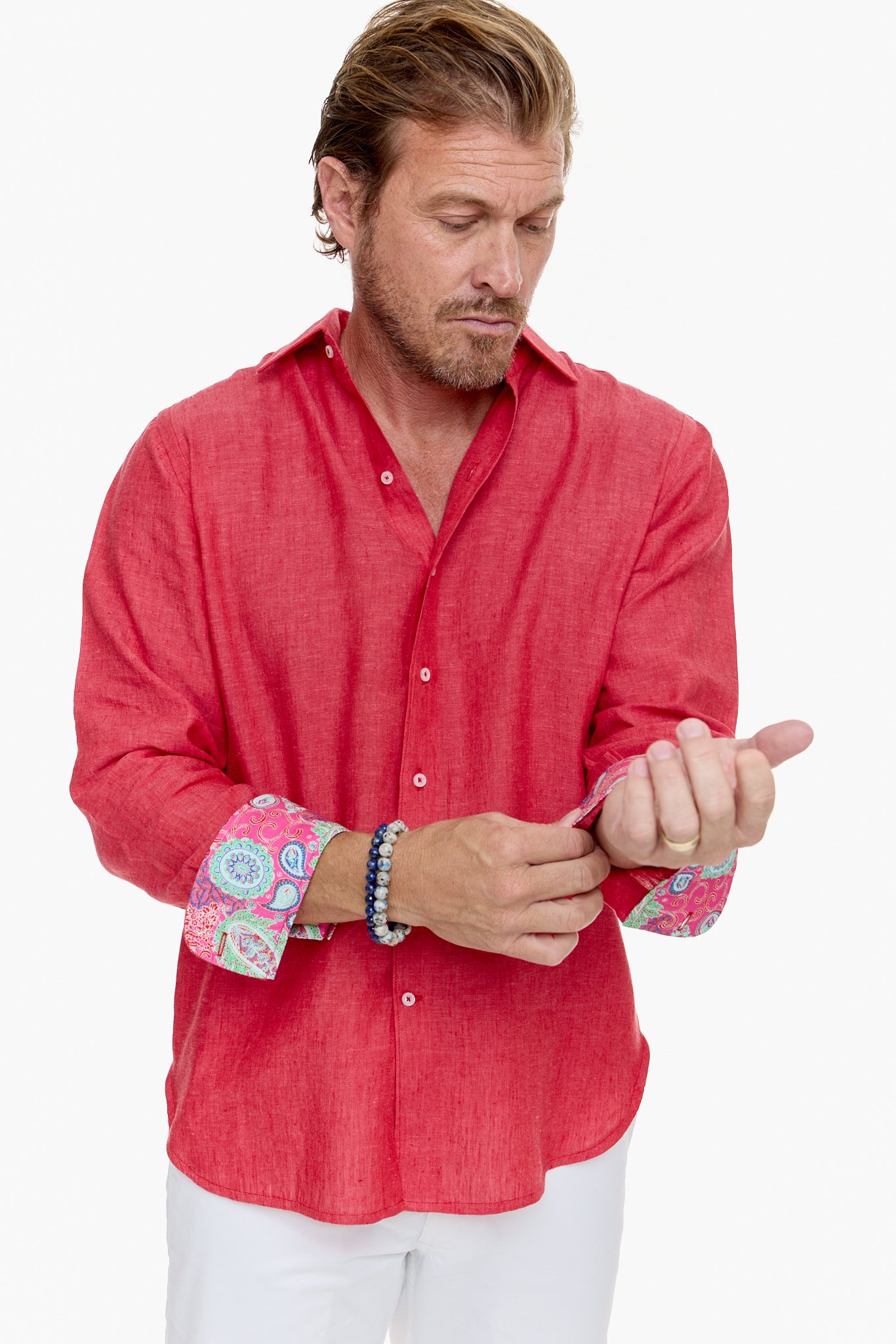 LANIKAI LINEN SHIRT SUNSET-David Smith Australia