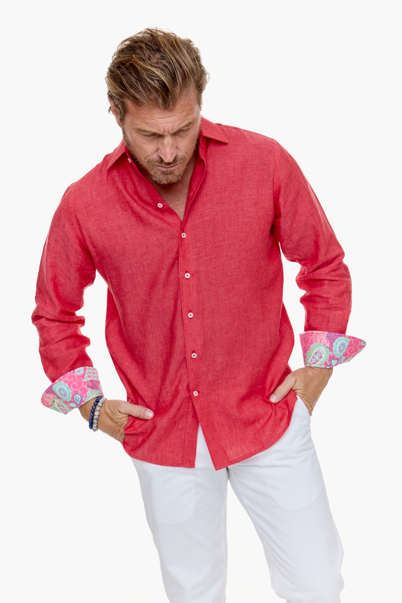 LANIKAI LINEN SHIRT SUNSET-David Smith Australia