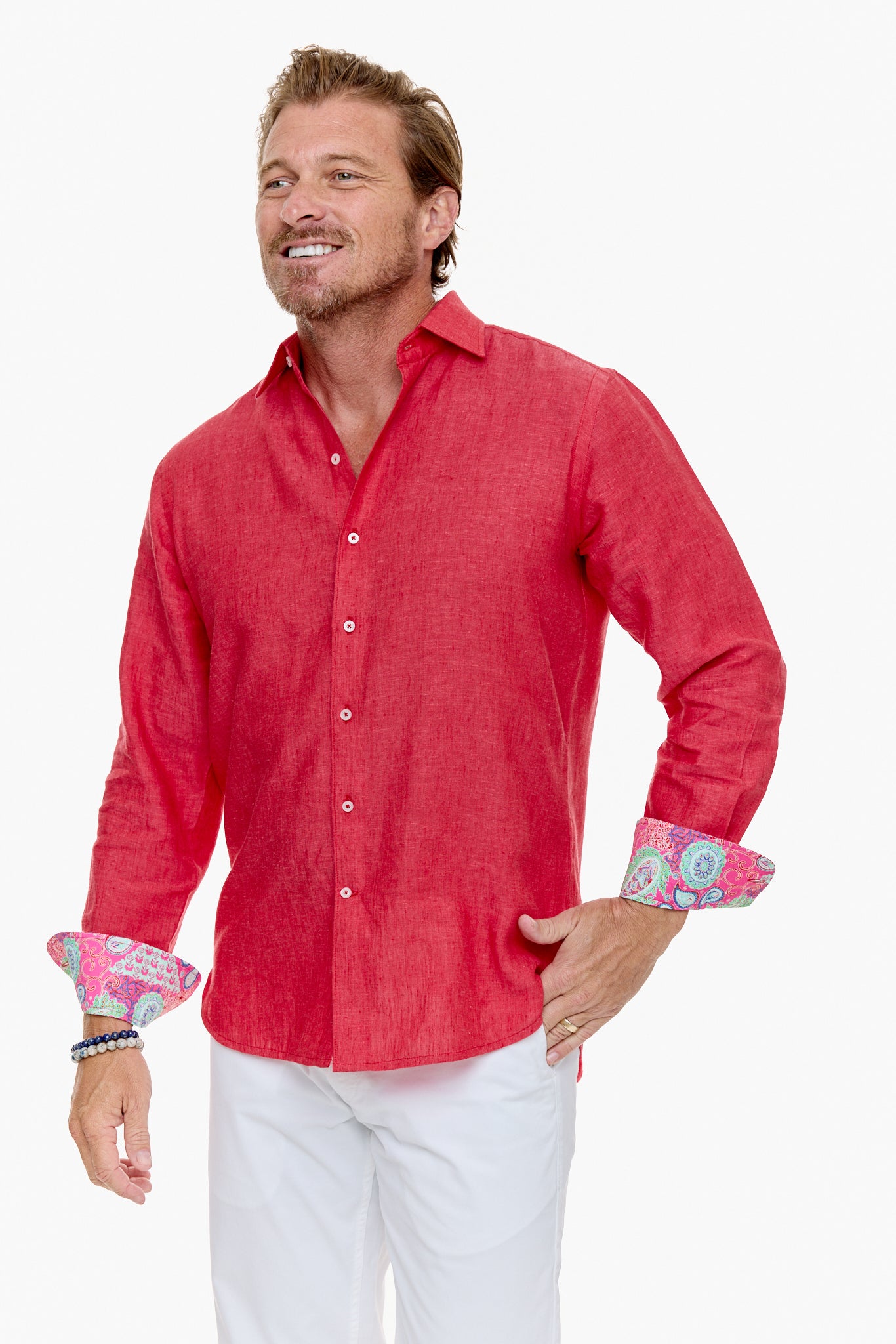 LANIKAI LINEN SHIRT SUNSET-David Smith Australia