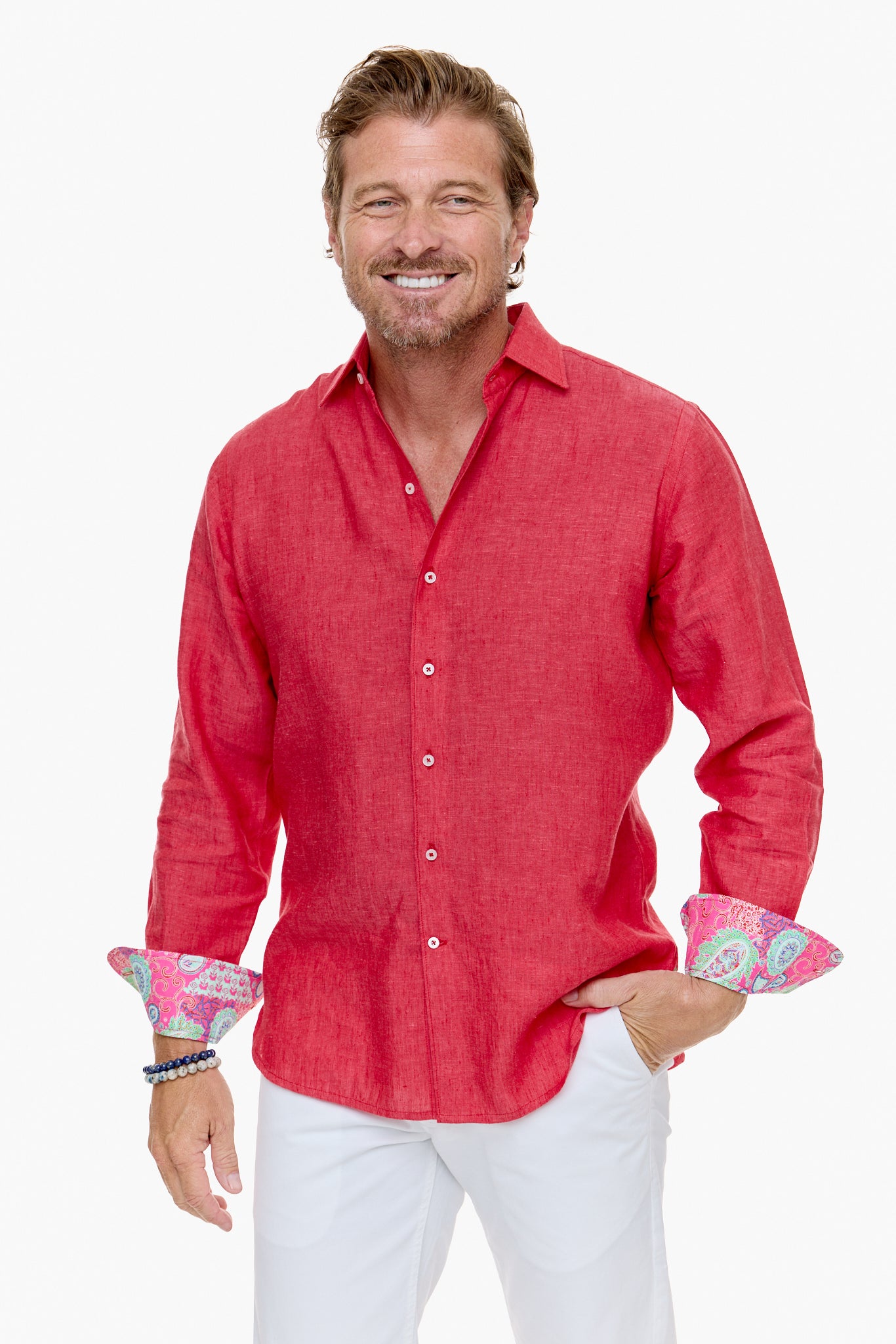 LANIKAI LINEN SHIRT SUNSET-David Smith Australia