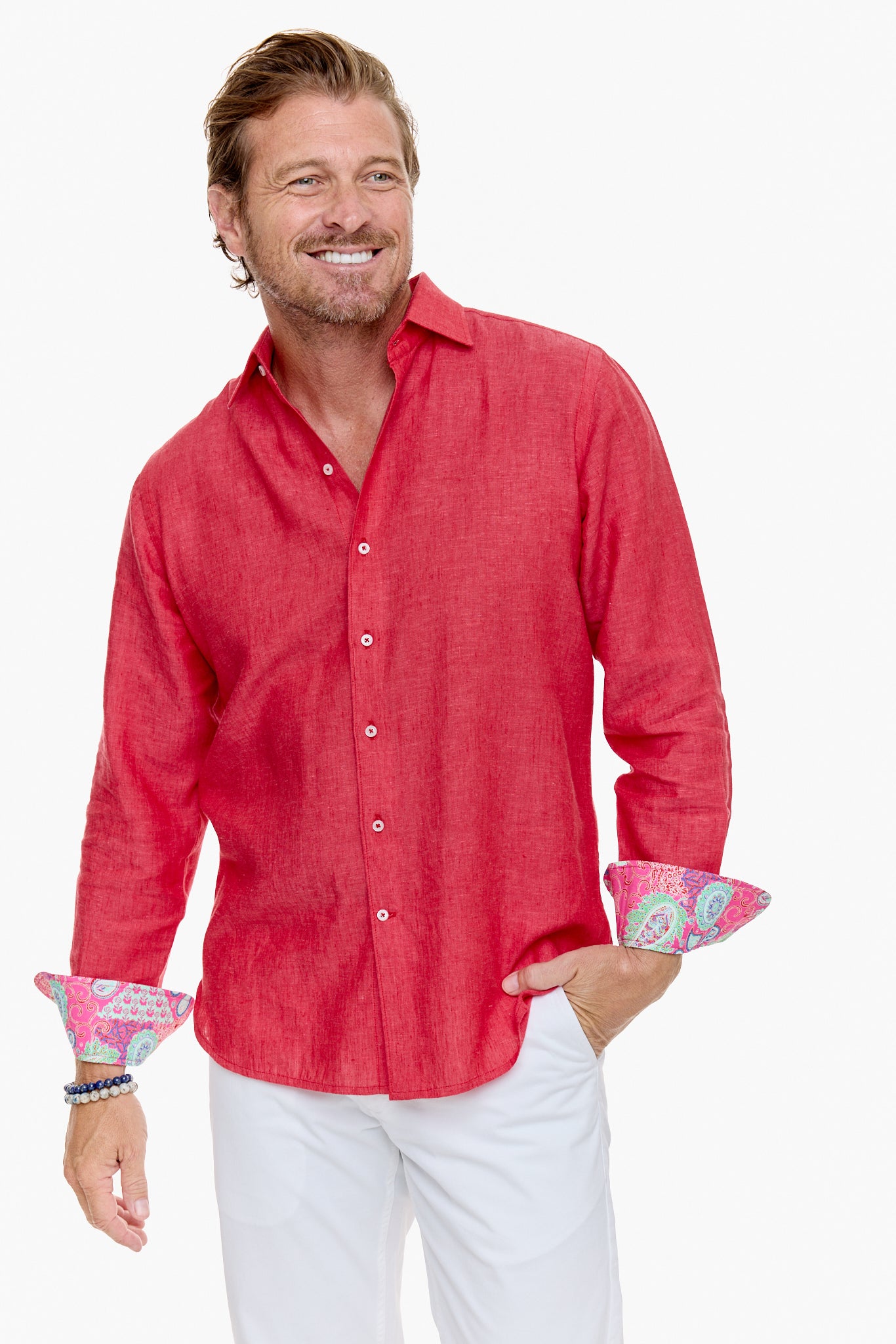 LANIKAI LINEN SHIRT SUNSET-David Smith Australia