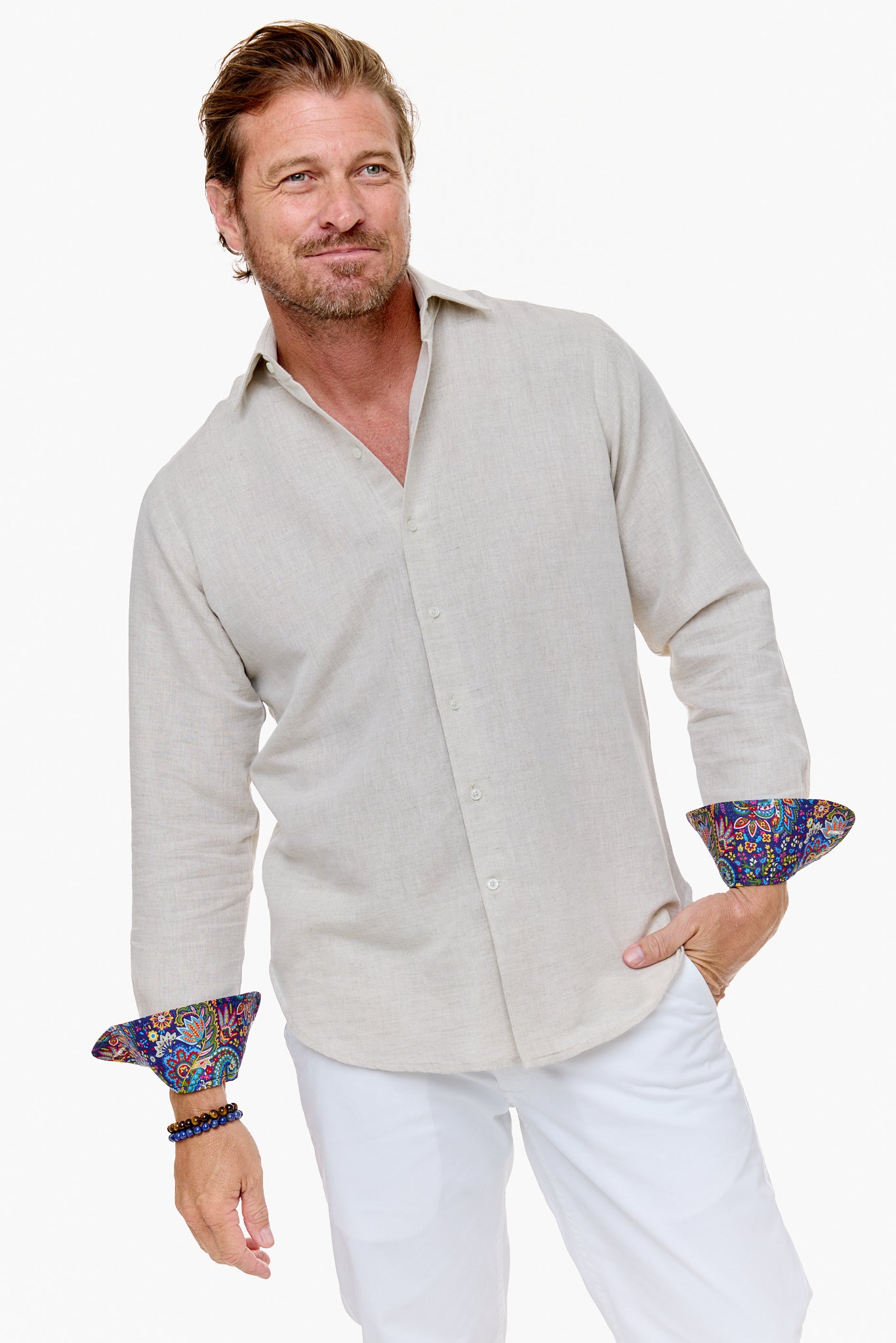 ISLAND SHIRT STONE-David Smith Australia