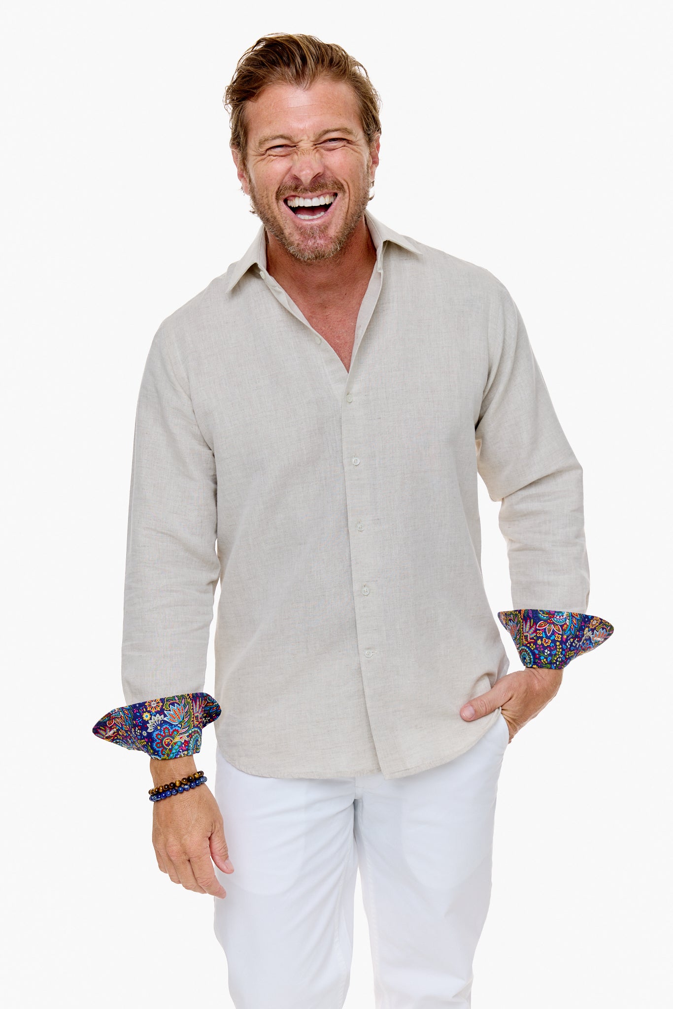 ISLAND SHIRT STONE-David Smith Australia
