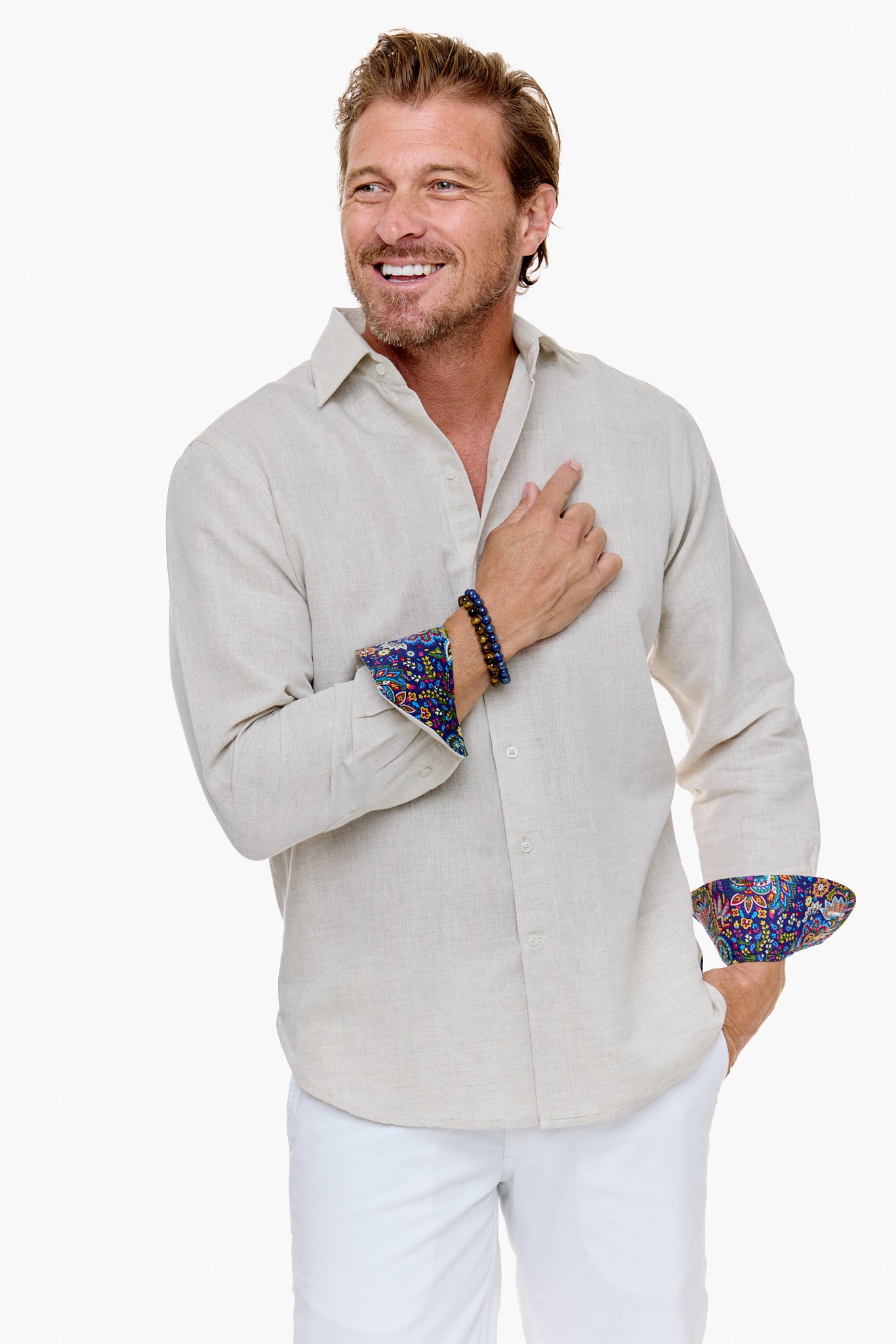 ISLAND SHIRT STONE-David Smith Australia