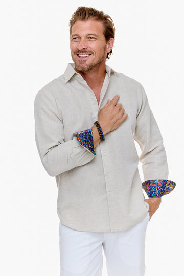 ISLAND SHIRT STONE-David Smith Australia