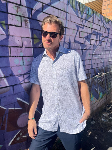 CAPRI SHIRT WHITE FLORAL-David Smith Australia