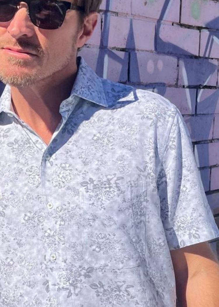 CAPRI SHIRT WHITE FLORAL-David Smith Australia