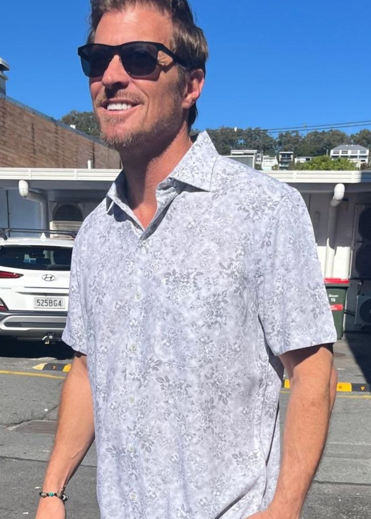 CAPRI SHIRT WHITE FLORAL-David Smith Australia