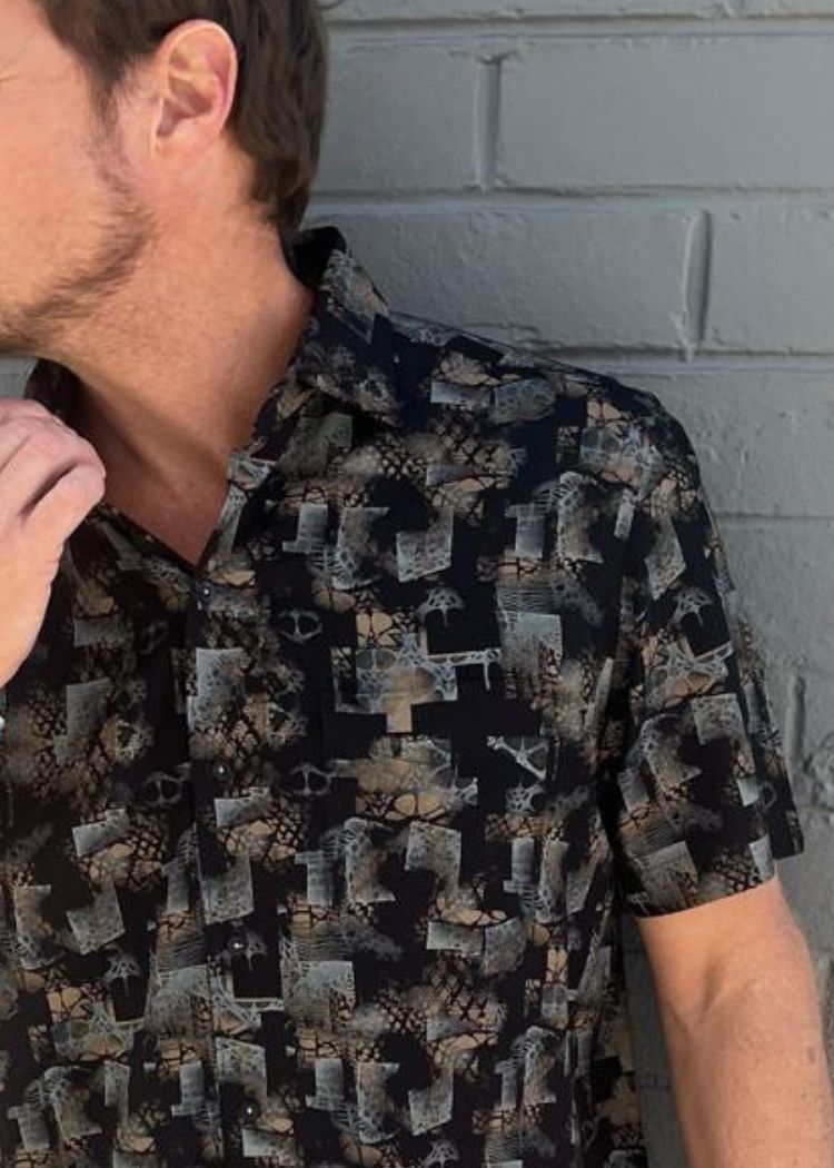CAPRI SHIRT BLACK-David Smith Australia