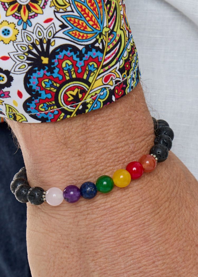 7 Chakras Healing Stones Bracelet-David Smith Australia