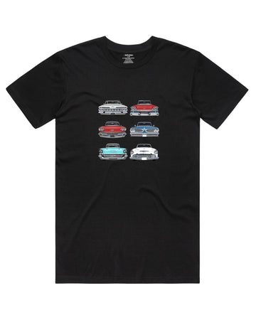 USA CLASSIC CAR GRILLS T-SHIRT – BLACK | ISTHATSO-David Smith Australia