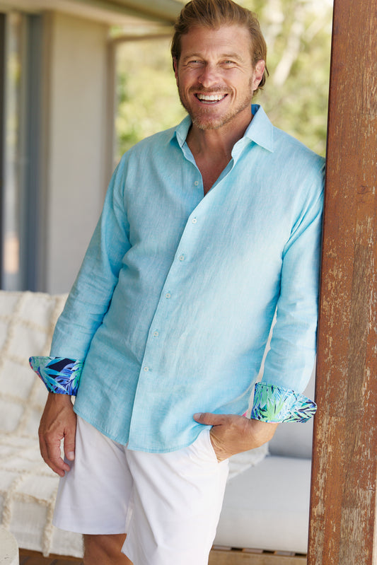 LANIKAI LINEN SHIRT POOL-David Smith Australia