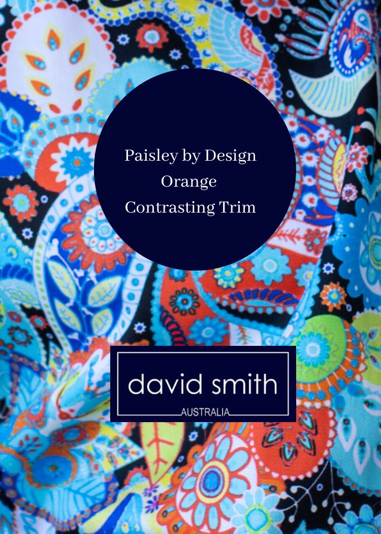 PAISLEY BY DESIGN ORANGE SHORT SLEEVE-David Smith Australia