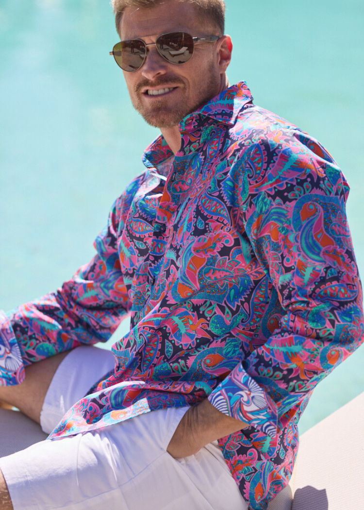 COCKTAIL PAISLEY SHIRT-David Smith Australia