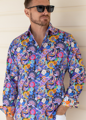 PAISLEY BY DESIGN PURPLE SHIRT-David Smith Australia