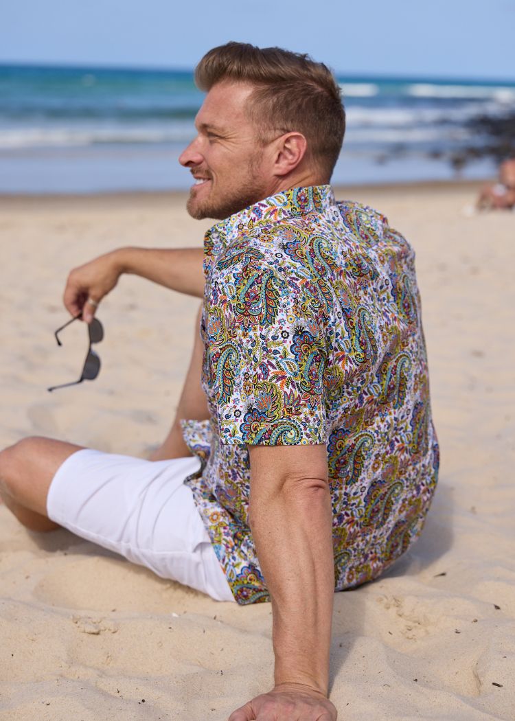 PEACOCK PAISLEY S/S SHIRT-David Smith Australia