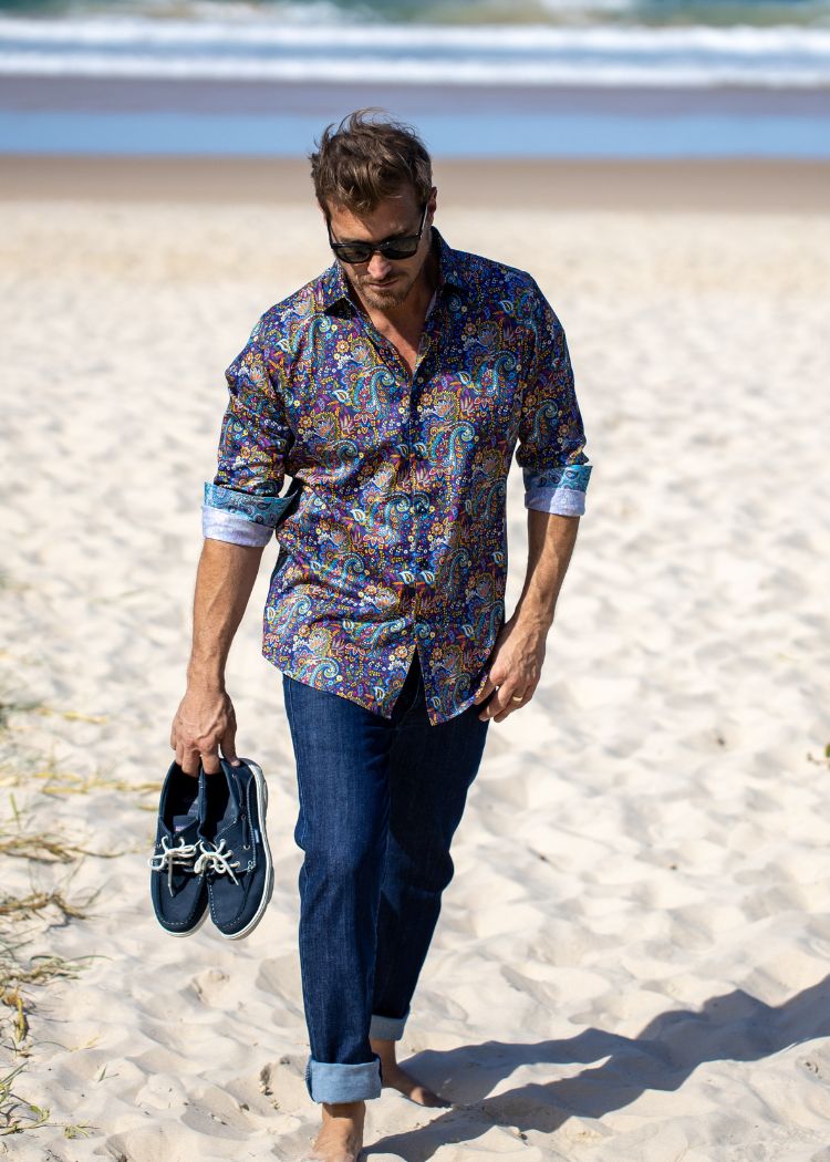 COCKTAIL PAISLEY SHIRT-David Smith Australia