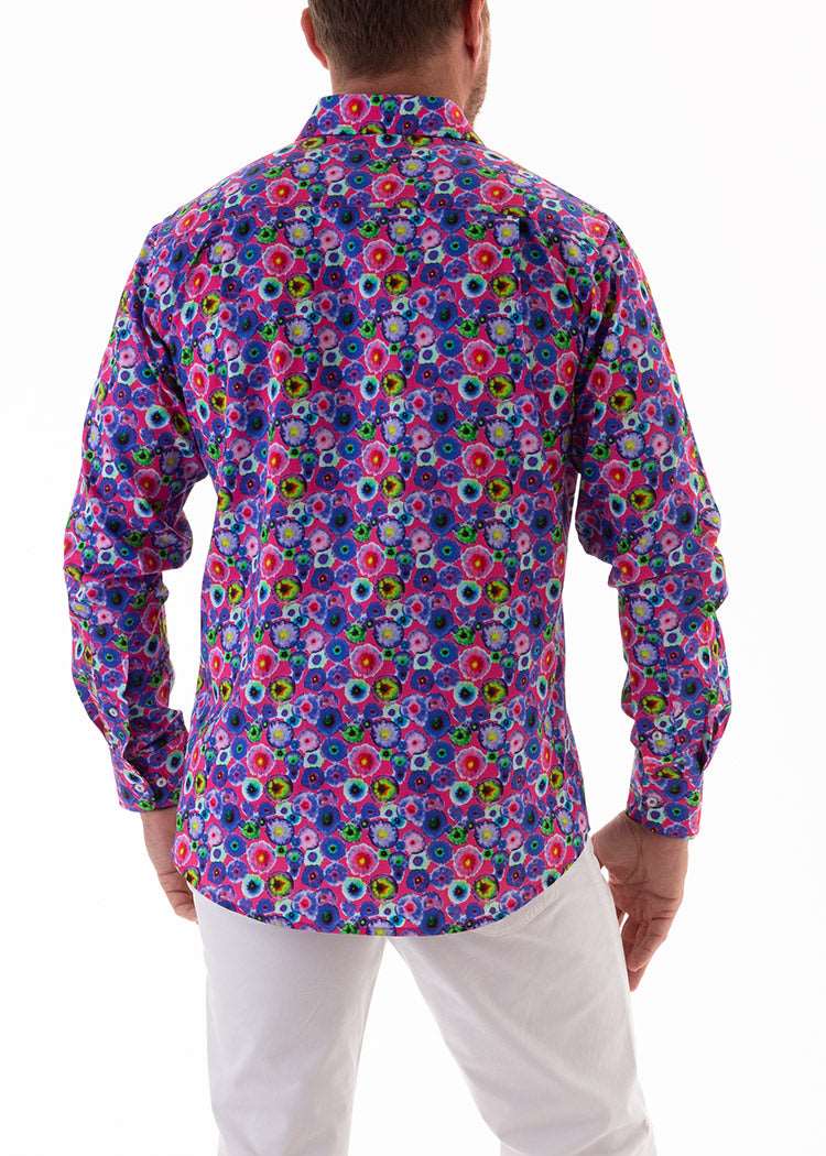 INKED SHIRT MAGENTA-David Smith Australia