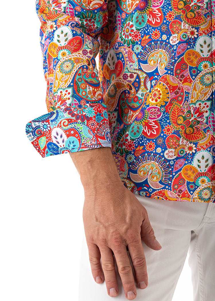 PAISLEY BY DESIGN SHIRT MARINE-David Smith Australia