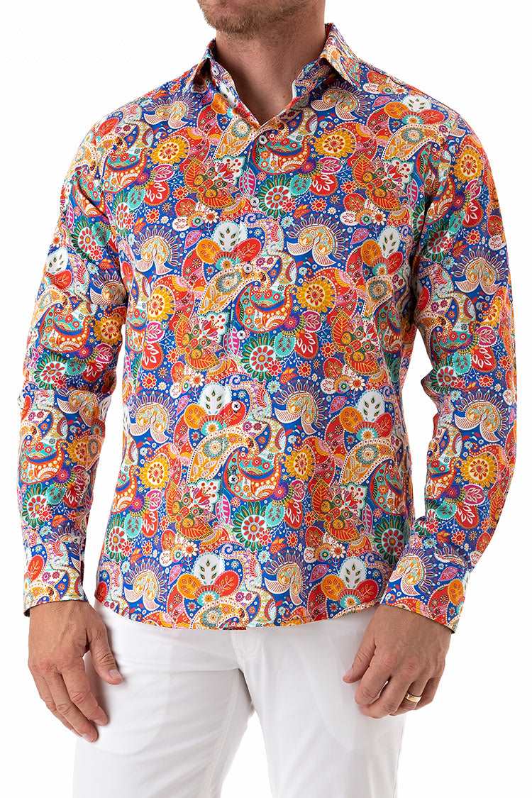 PAISLEY BY DESIGN SHIRT MARINE-David Smith Australia